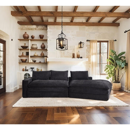 Luxury Oversized Cloud Couch – 4-Seater Boneless Deep-Seat Sectional Sofa for Living Room, Plush Ready-to-Relax Sofa