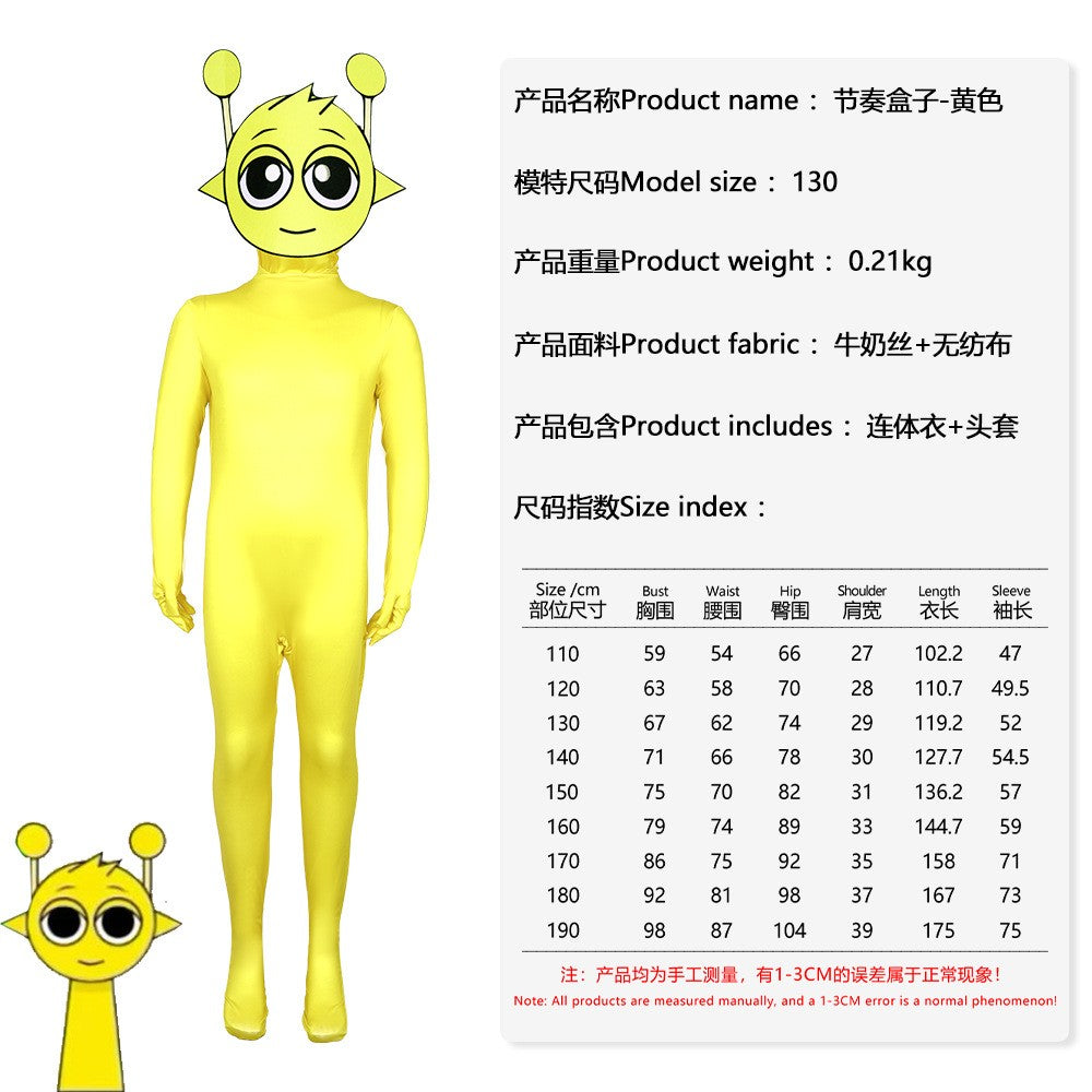 In-Stock Sprunki Incredibox Cosplay Costume - Halloween Stage Performance Bodysuit