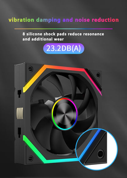 ICE Whale WX-3 Wireless Splicing Fan ARGB Air-Cooled Cooling Accessories 1600RPM 12CM Chassis Fan