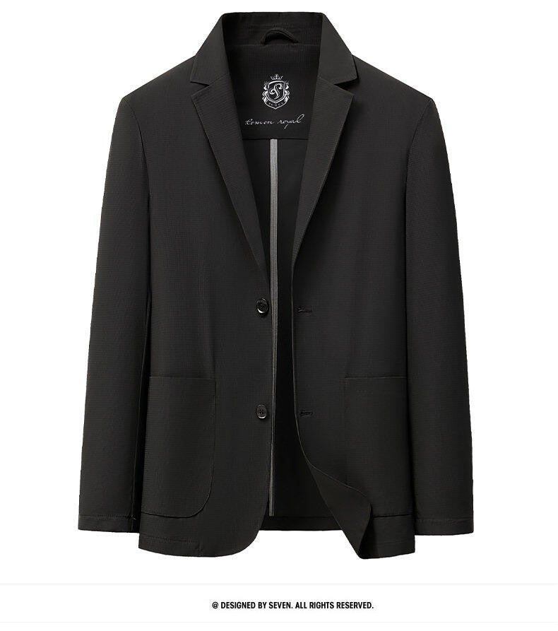 2025 Summer Thin Ice Silk Sunscreen Suit Jackets Classic Elasticity Traceless Sun Protection Blazers Social Office Formal Coats