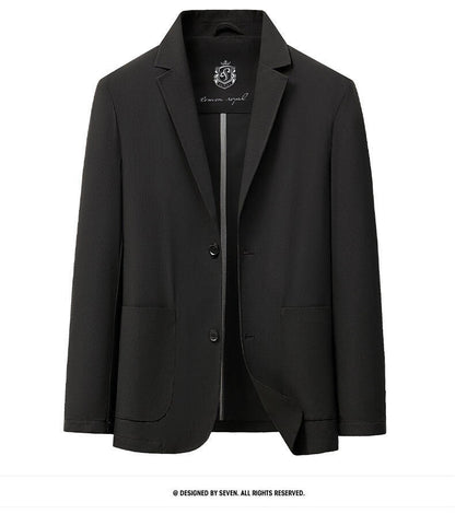 2025 Summer Thin Ice Silk Sunscreen Suit Jackets Classic Elasticity Traceless Sun Protection Blazers Social Office Formal Coats