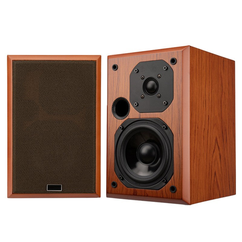 Caixa de Som Bookshelf HiFi 5 Polegadas 4ohm Passiva Alta Fidelidade de Madeira para Mesa 10W-50W Áudio para Home Theater Gamer