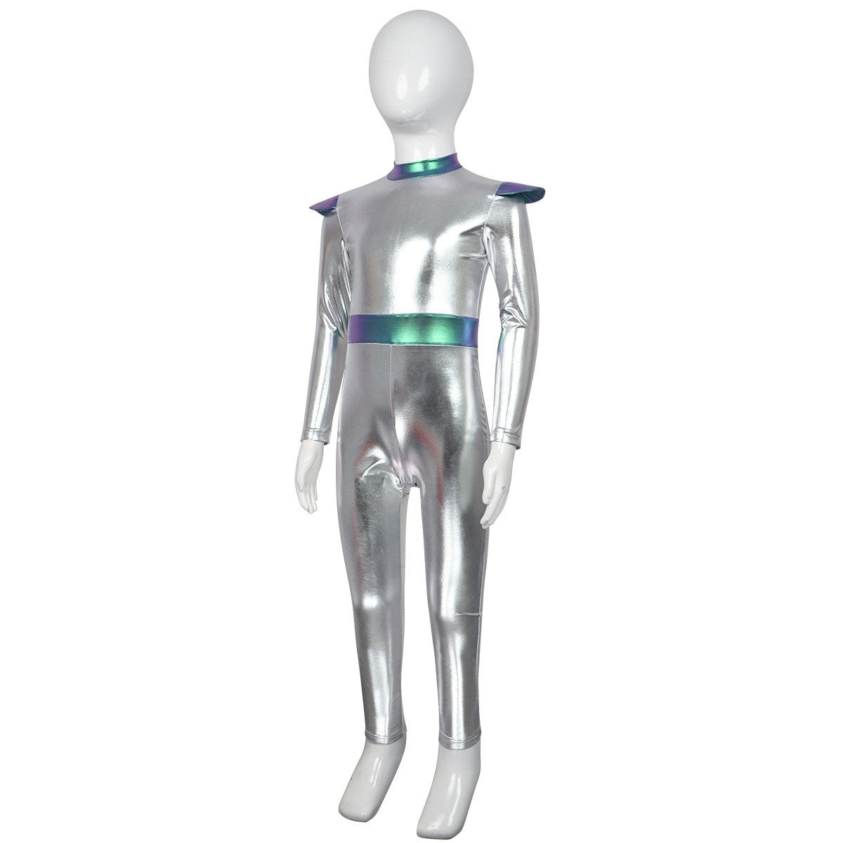 Cyber Alien Laser Reflective Alien Cosplay Dress, Adult and Children's Party Outfit, Including Tentacle Headpiece