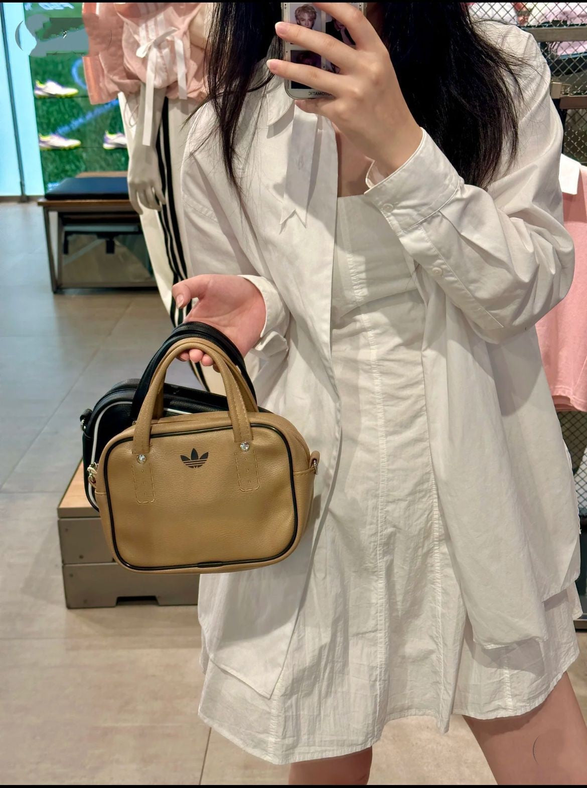 Clover men's and women's fashionable contrasting small square bags, sports single shoulder hand-held crossbody bags