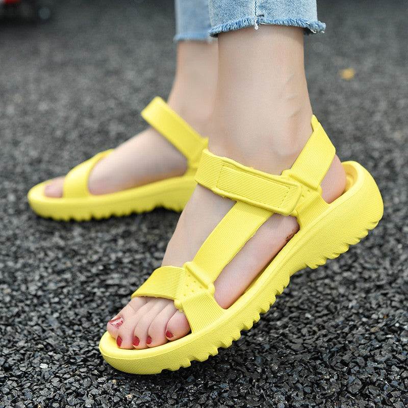Womens Sandals Fashion Trend Anti-slip Wear-resistant Lightweoght EVA Flat Sandals for Women Outdoor Beach Shoes for Women