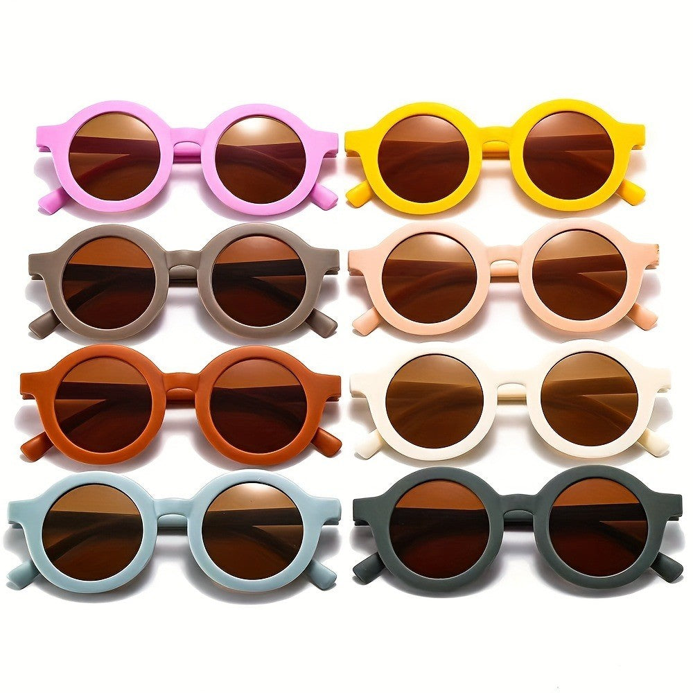 6PCS Round Glasses for Men and Women, Suitable for Travel, Fashionable, Summer Pool, Beach Party.