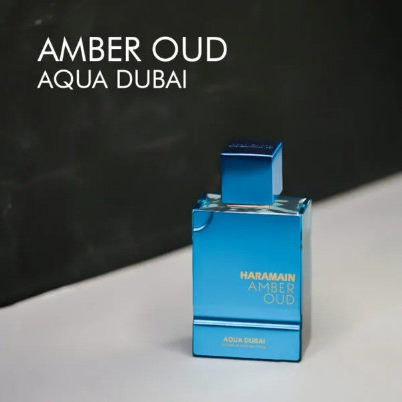 Al Haramain Amber Oud Aqua Dubai Eau de Parfum Spray for Unisex 60ml Original Arab Perfumes Lasting Aromatic Pheromones Perfume
