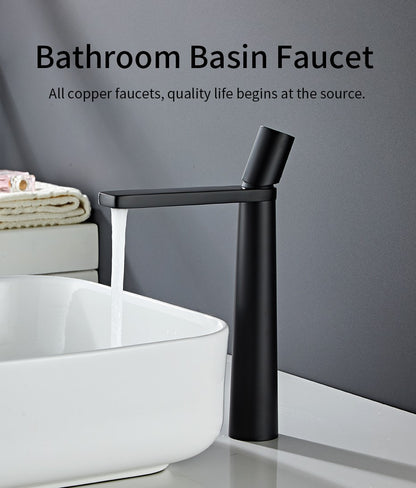 Basin Faucet Brass Bathroom Faucet Mixer Tap Black/Chrome Wash basin Faucet Single Handle Hot and Cold Lavotory Faucet  855921