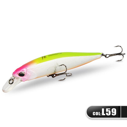 MEREDITH JERK MINNOW 100F 14g Flutuante Wobbler Isca de Pesca 24 Cores Isca Minnow Isca Dura Qualidade Profissional Profundidade0.8-1.0m
