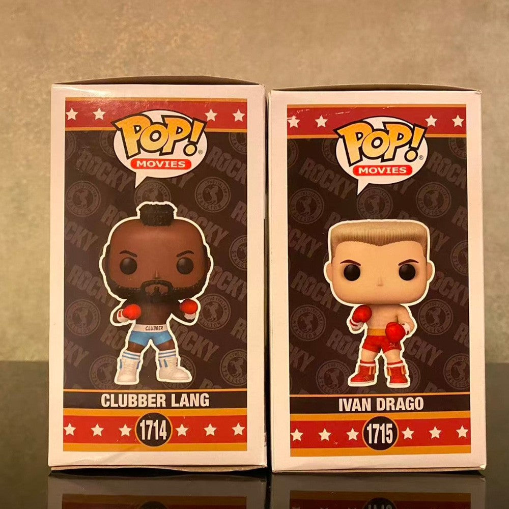 Funko Pop Rocky Boneco Filme Balboa Enfeite Ivan Drago Modelo Brinquedos Clubber Lang Boneco Figura de Vinil Presentes Colecionáveis