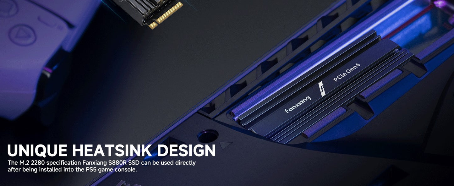Fanxiang SSD M.2 1TB 2TB 4TB 7300MB/s M.2 NVMe PCIe4.0x4 SSD Unidade de Estado Sólido Interna Para PS5 PC Entrega Local UE EUA S880R