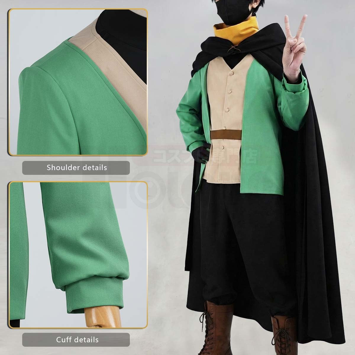 HOLOUN Zero Anime Natsuki Subaru Cosplay Costume Black Cloak Vest Pants Scarf Gloves Halloween Christams Convention XS-3XL