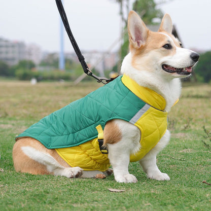 Roupas de inverno para cães colete à prova d'água jaqueta para cães pequenos e grandes casaco quente para cães de estimação roupas acolchoadas para buldogue francês