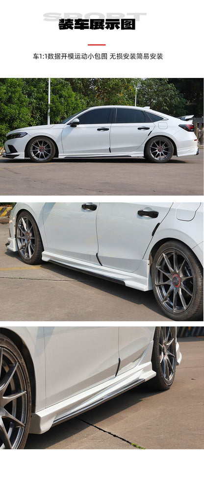 For 11th Generation Sedan Civic Wave Breaking Small Surround Kit Front Small Bag Side Skirt Rear Small Bag Modification Kit