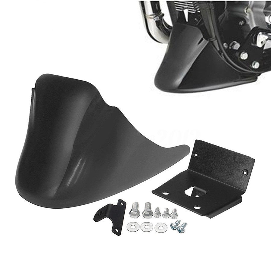Spoiler Preto Inferior Dianteiro para Motocicleta, Protetor de Lama, Defletor de Ar, Carenagem Inferior para Harley XL Sportster 883 1200