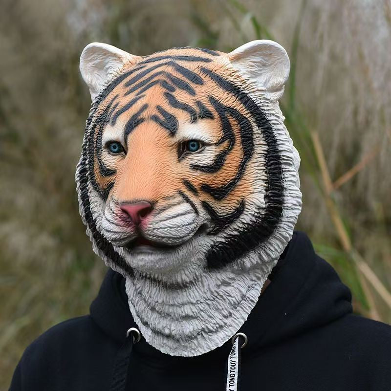 Halloween Latex Full Head Mask for Adults & Kids Animal, Pumpkin, Fox, Dog, Panda, Monkey Character Cosplay Costume Accessory