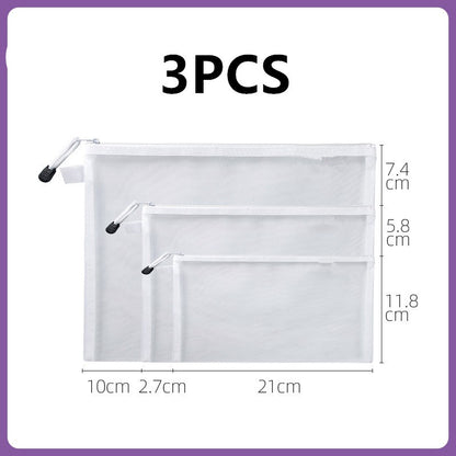 Toy storage bag Children's building blocks small toys special sorting bag bag transparent mesh gauze zipper mesh bag