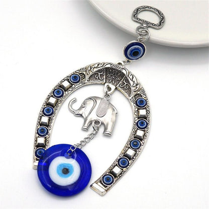 Pingente Criativo para Carro Elefante Liga Resina Vidro Lindo Olho Azul Amuleto da Sorte Decoração Ornamento Acessórios Automotivos