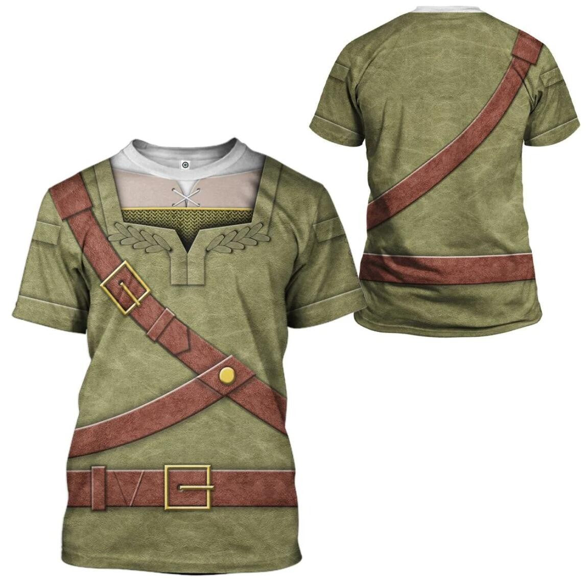 Children's Game Zelda COSPLAY Summer Breathable Round Neck T-shirt High Quality Mesh Men's Casual Short Sleeve Sportswear