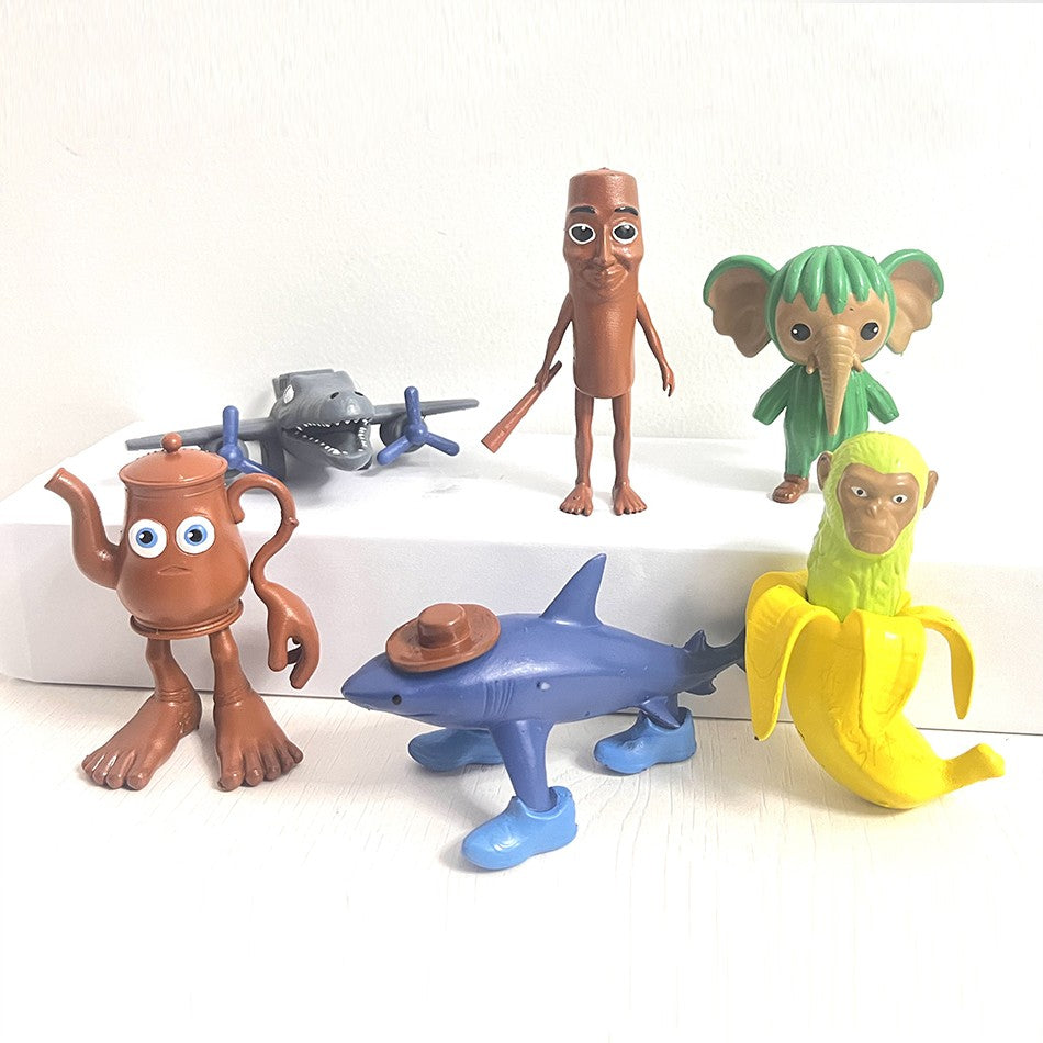 Brinquedo de Figura Sahur Tung da Doença Cerebral Italiana Tralalero Tralala Figuras Bombardino Crocodilo Shimpanzini Bananini Boneca de Decoração de Modelo de Presente