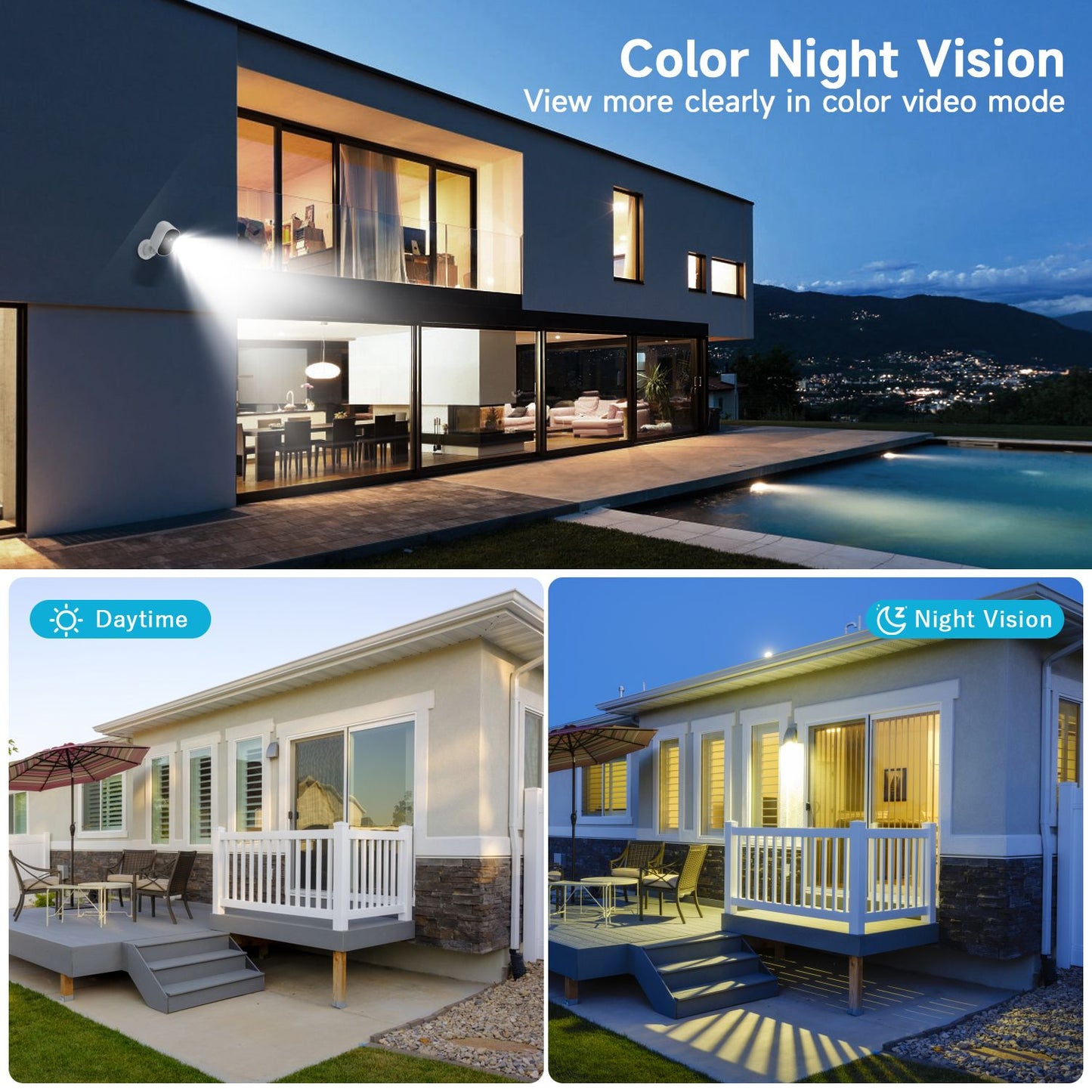 4MP WIFI IP Camera Rechargeable Battery Outdoor Surveillance Camera Color Night Vision Security Camera Home Baby Monitor