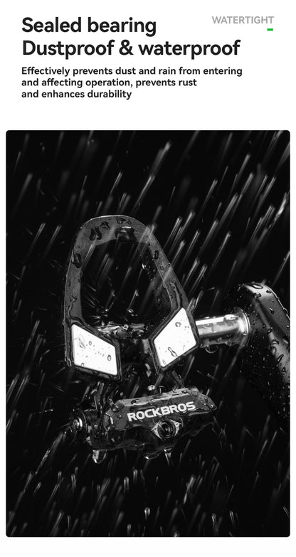 ROCKBROS Bicycle Pedals Lightweight Carbon Fiber Self-Locking Pedals With Cleats SPD Waterproof Sealed Bearing Road Bike Pedals