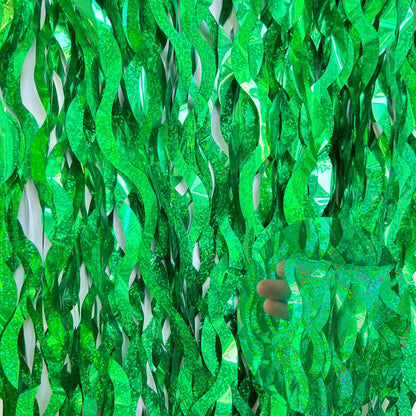 Metallic Tinsel Foil Fringe Curtains with star Party Photo Backdrop Party Streamers for Birthday New Year Eve Wedding Decor