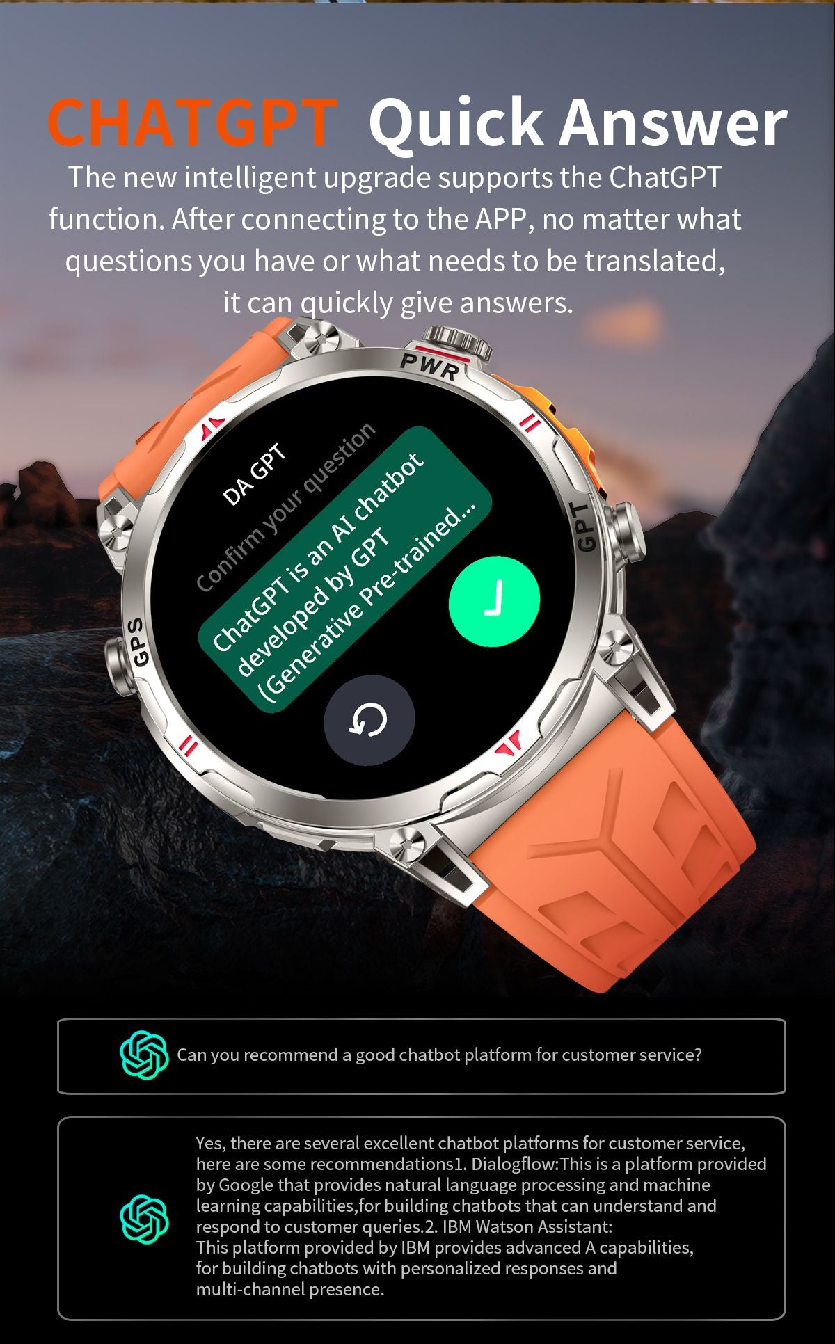2025 Novo Relógio Inteligente Militar GPS para Exteriores Masculino 650mAh Bússola Altímetro 10ATM à Prova D'água Frequência Cardíaca Chamada Esportiva Smartwatch