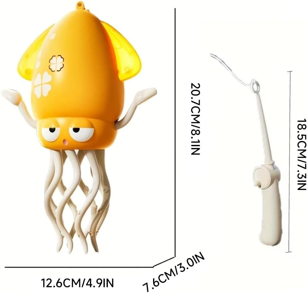 Brinquedo Polvo Dançarino Mágico Elétrico Brinquedo para Animais de Estimação de Arraste com Luz e Música Polvo para Crianças Brinquedos Interativos para Desenvolvimento Presentes para Bebês na Hora da Barriga