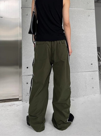 Men's Casual Pants Straight Punk Black Loose Baggy Male Trousers Clothes Plus Size Polyester Vintage Sale Cotton Fashion 2025