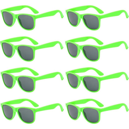 1/8pcs Neon Colors Party Sunglasses Black Studs Retro Unisex Rainbow Street Shot Gift Wedding Favors for Guests