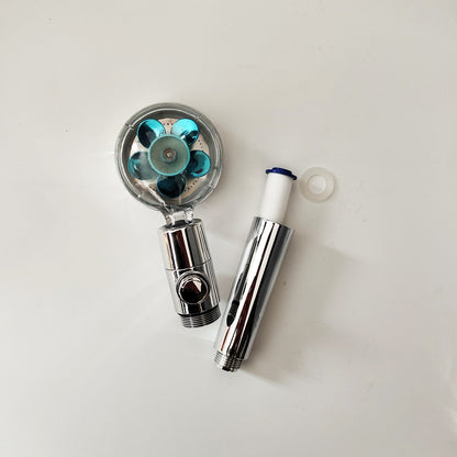 Filtered Turbo Propeller Bathroom Shower Head High Pressure Water Saving Stop Button Showerhead Water Pressure Adjustable Shower