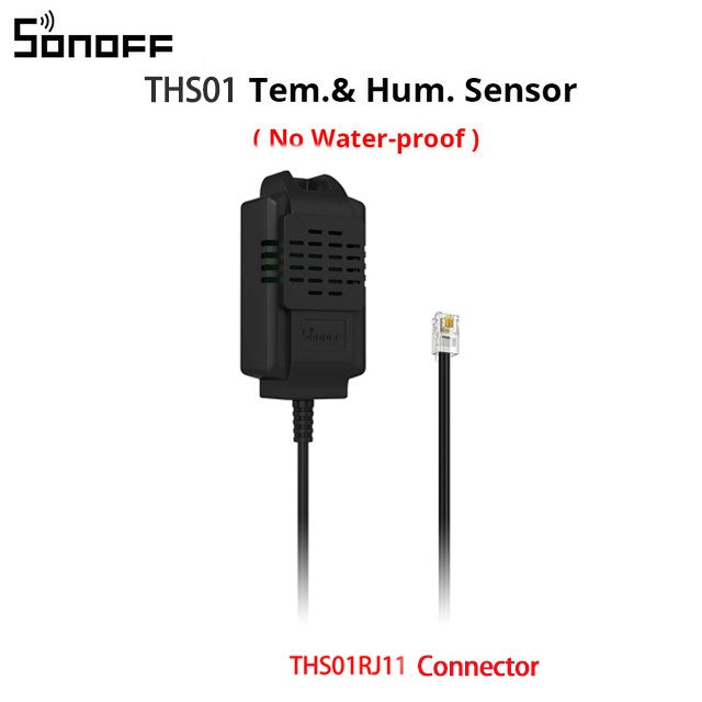 SONOFF TH Elite 16A 20A Wifi Interruptor Inteligente de Monitoramento de Temperatura e Umidade THS01 DS18b20 Sensor Casa Inteligente Via eWelink Alexa