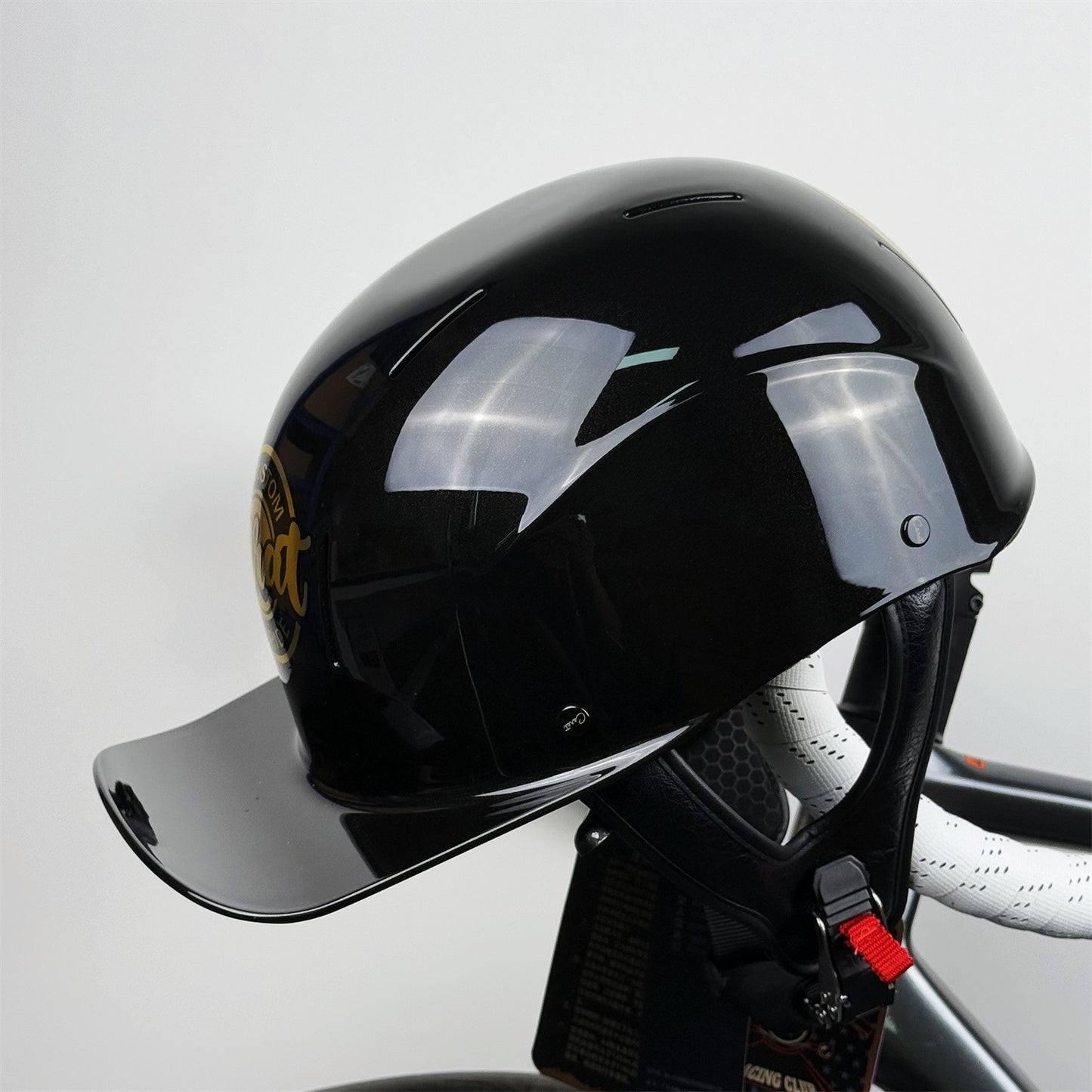 Capacete Retro Meio Aberto para Motocicleta - ABS, Ventilado, Leve, Resistente a Riscos, 4 Estações, Harley/EV, Atacado