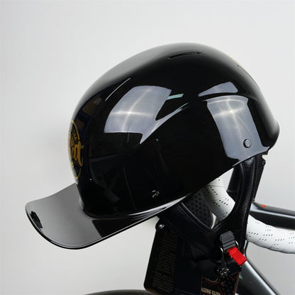 Capacete Retro Meio Aberto para Motocicleta - ABS, Ventilado, Leve, Resistente a Riscos, 4 Estações, Harley/EV, Atacado