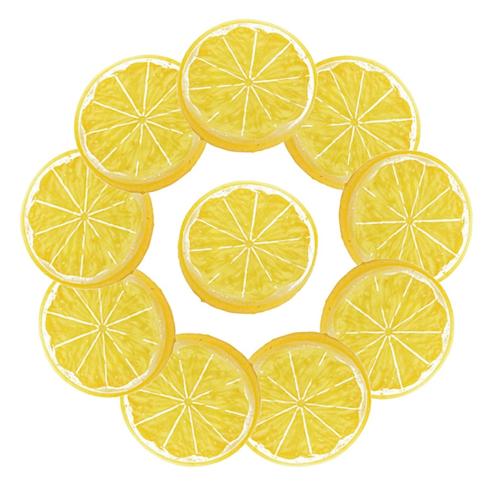 10PC Artificial Lemon Slices Blocks Simulation Lemon Slice Fake Lemon Block-Double Side Fake Fruit Model for Party Wedding Decor