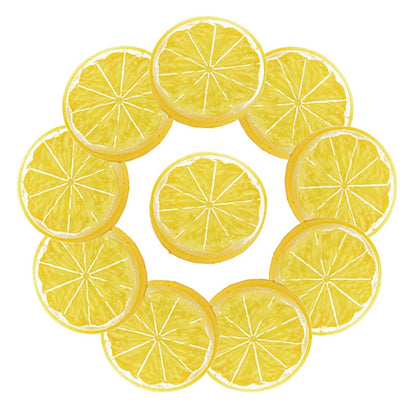 10PC Artificial Lemon Slices Blocks Simulation Lemon Slice Fake Lemon Block-Double Side Fake Fruit Model for Party Wedding Decor