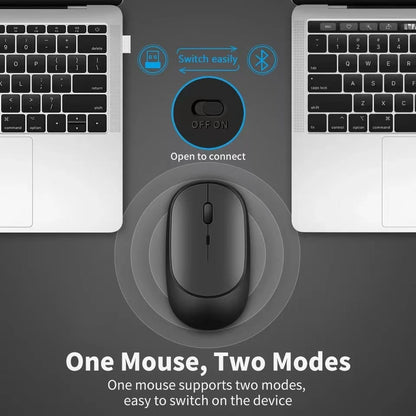 HOT Mouse Sem Fio USB 2.4G Recarregável Gamer Modos Duplos Bluetooth Para Notebook Pad Tablet PC Macbook Mause