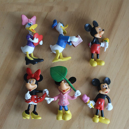 Disney Mickey e Minnie Mouse Bonecos de Ação Brinquedo de Boneca Desenho Animado Mickey Minnie Goofy Cachorro PVC Decoração de Bolo Presente de Natal Infantil
