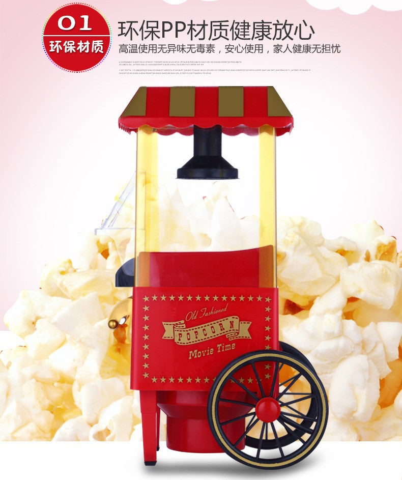 110-220V Electric Popcorn Maker Home Corn Popcorn Making Machine Fully Automatic Trolley Corn Popper DIY Creativity for Children