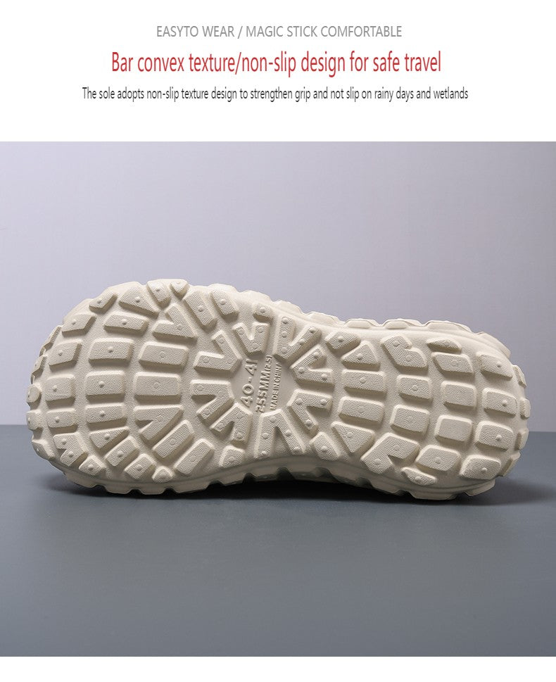 2025 New Men's Waterproof Non-slip Chef Shoes Lightweight Non-slip Wear-resistant Braid Toe Sandals Nurse Shoes