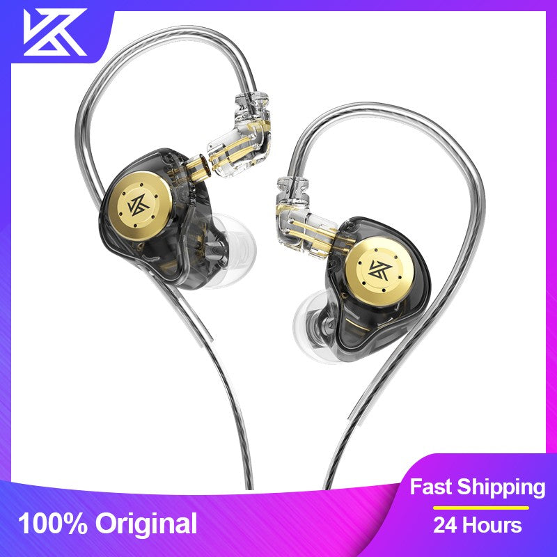KZ EDX Pro Fones de Ouvido Intra-auriculares Dinâmicos HiFi com Fio para Monitor de Palco Fones de Ouvido com Graves Estéreo para Jogos e Música com Cancelamento de Ruído