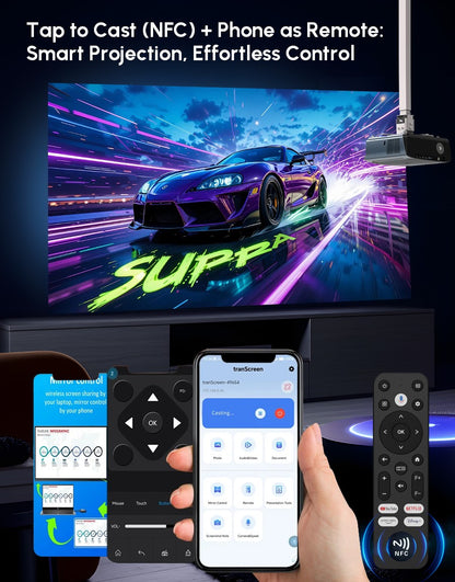 Novo projetor 4K UHD 3500 ANSI Google TV home theater projetor TOF 1080P Android WiFi 2.4+5G foco automático vídeo Projetor quente