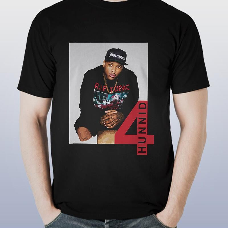 400 Yg Short Slevee Black T Shirt