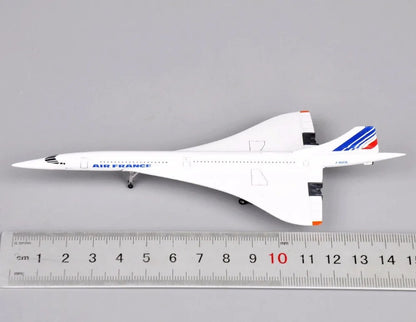 Aviões na Escala 1:400 França 1976-2003 Miniaturas de Aeronaves de Metal Fundido Brancas de Presente Brinquedos de Avião