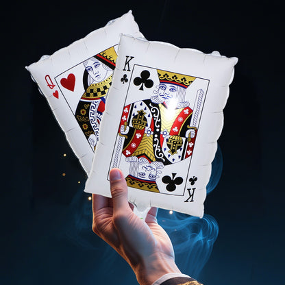 10Pcs Poker Cards Casino Balloon Aluminum Foil Balloons Wedding Christmas Party Shower Birthday Decoration Heart Club