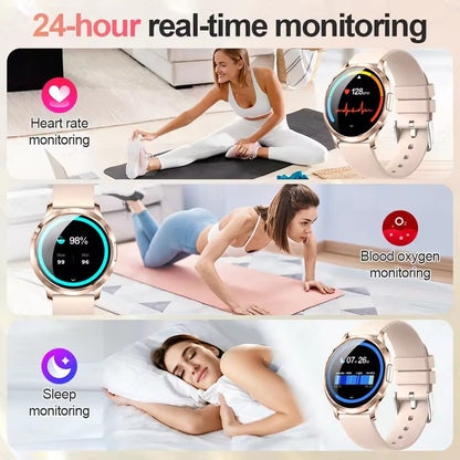 2026New Ultra Slim 1.32" HD AMOLED SmartWatch Women's Screen Always Display Time Heart Rate Calls HD High-end Fashion Smartwatch
