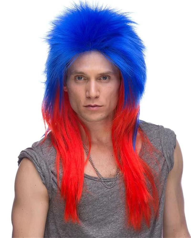 Nova Peruca Sintética de Cabelo Liso e Comprido Matt Kill, Fibra Química, Estilo Punk Rock Fofo para Festa de Halloween
