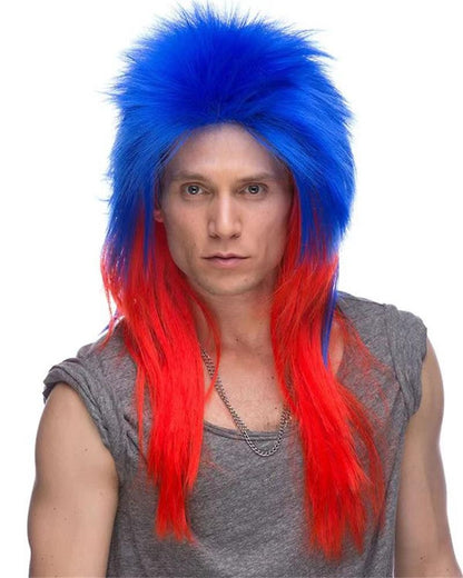 Nova Peruca Sintética de Cabelo Liso e Comprido Matt Kill, Fibra Química, Estilo Punk Rock Fofo para Festa de Halloween