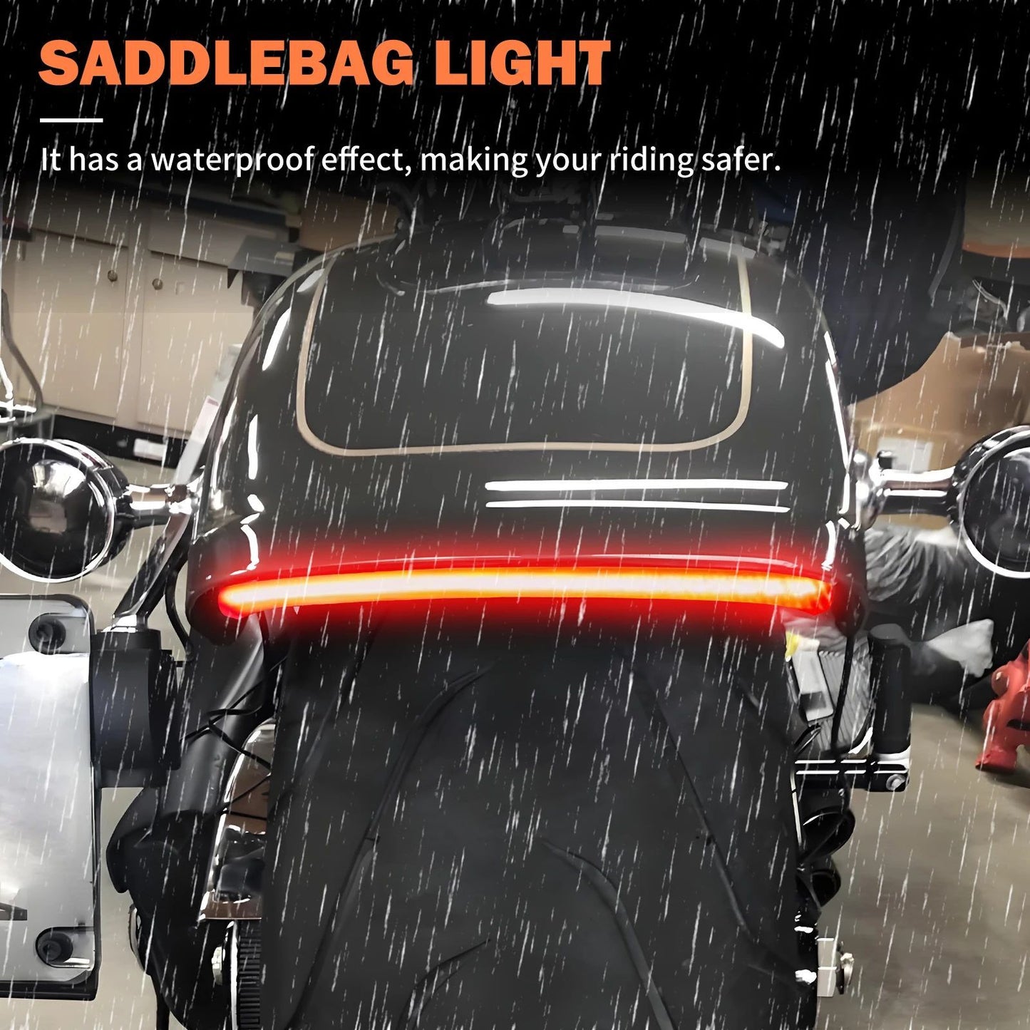 Motorcycle LED Light Rear Fender Turn Signal Brake Indicator For Harley Softail Fat Boy FLFB FLFBS 18-25 Taillight Running Lamp
